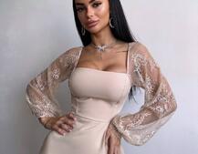 Комплект: блуза з баской + мереживна спідниця-шорти  | PUSHKA SHOP