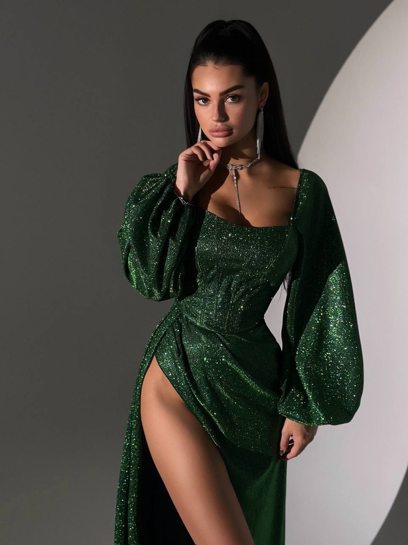 Сяючий комплект: корсет + спідниця  максі з драпіруванням Сяючий комплект: корсет + спідниця  максі з драпіруванням | PUSHKA SHOP