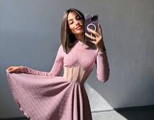 Приталена сукня з корсетною вставкою та спідницею-сонцем Приталена сукня з корсетною вставкою та спідницею-сонцем | PUSHKA SHOP