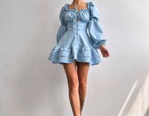 Сукня з воланами на ґудзиках  Сукня з воланами на ґудзиках  | PUSHKA SHOP