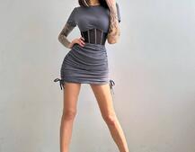 Сукня-міні  з елементами корсету  Довжину спідниці можна регулювати  | PUSHKA SHOP