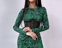 Приталена сукня-міні з корсетною вставкою на талії Приталена сукня-міні з корсетною вставкою на талії | PUSHKA SHOP