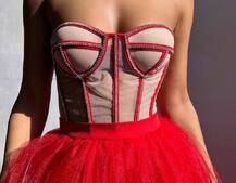 Комплект: корсет бюстьє декорований стразами + пишна спідниця максі  Ручна робота  Комплект: корсет бюстьє декорований стразами + пишна спідниця максі  Ручна робота  | PUSHKA SHOP