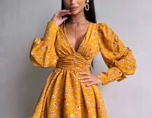 Сукня міні з пишною спідницею та драпіруванням на талії Сукня міні з пишною спідницею та драпіруванням на талії | PUSHKA SHOP