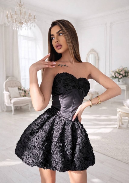 Комплект : корсет + спідниця балон з трояндами  | PUSHKA SHOP