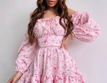 Квіткова сукня з воланами та шнуровкою по спинці | PUSHKA SHOP