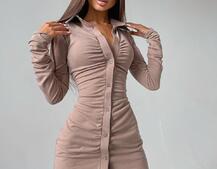 Платье-мини на пуговицах Платье-мини на пуговицах | PUSHKA SHOP