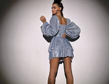 Сяюча корсетна сукня бюстьє з подвійною спідницею Сяюча корсетна сукня бюстьє з подвійною спідницею | PUSHKA SHOP