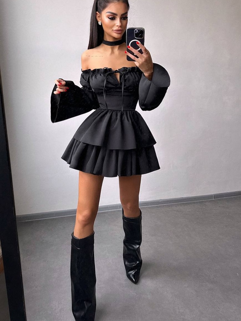 Сукня з чокером  | PUSHKA SHOP