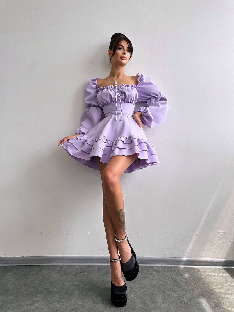 Сукня з воланами та шнурівкою  по спинці Сукня з воланами та шнурівкою  по спинці | PUSHKA SHOP