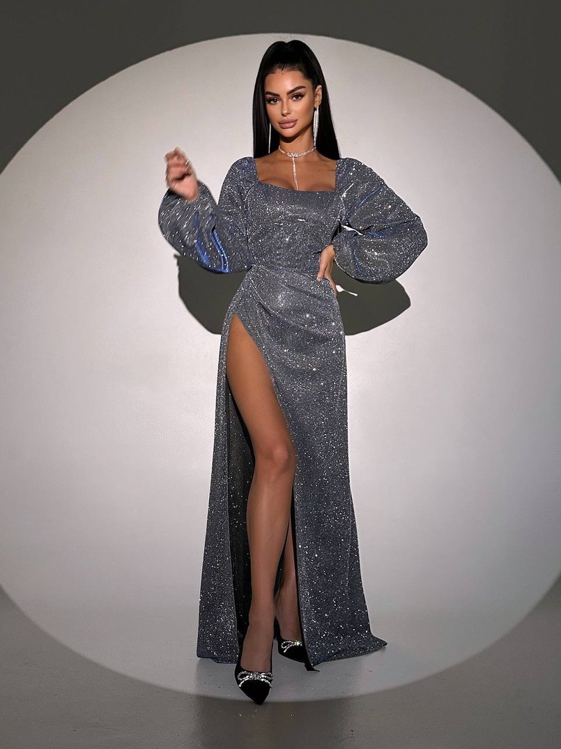 Сяючий комплект: корсет + спідниця  максі з драпіруванням Сяючий комплект: корсет + спідниця  максі з драпіруванням | PUSHKA SHOP