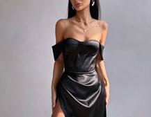 Атласний комплект: корсет бюстʼє + спідниця максі  | PUSHKA SHOP