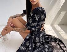 Улюблена сукня міді зі шнурівкою на спинці в нових кольорах Улюблена сукня міді зі шнурівкою на спинці в нових кольорах | PUSHKA SHOP