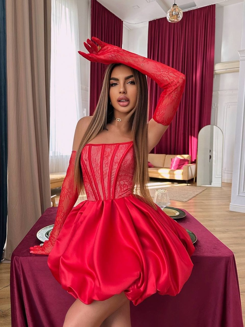 Комплект : мереживний корсет з рукавичками + спідниця балон Комплект : мереживний корсет з рукавичками + спідниця балон | PUSHKA SHOP