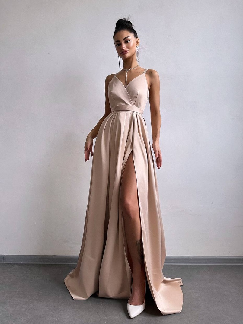 Атласна сукня максі  Атласна сукня максі  | PUSHKA SHOP