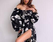 Сукня міді з квітковим принтом  Сукня міді з квітковим принтом  | PUSHKA SHOP