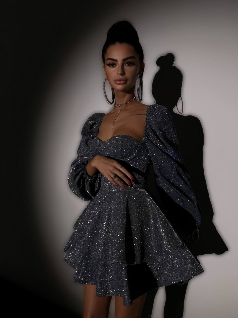 Сяюча корсетна сукня бюстьє з подвійною спідницею  | PUSHKA SHOP