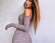 Трикотажна сукня міні з чашечками  | PUSHKA SHOP