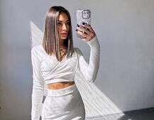 Оксамитовий комплект, декорований бахромою зі страз Оксамитовий комплект, декорований бахромою зі страз | PUSHKA SHOP