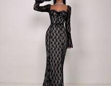 Мереживна сукня максі з чашечками    Мереживна сукня максі з чашечками    | PUSHKA SHOP