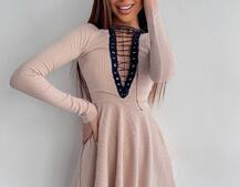 Сукня міні зі шнурівкою  Сукня міні зі шнурівкою  | PUSHKA SHOP