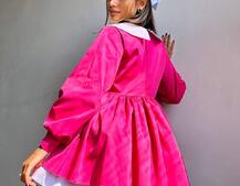 Котонова сукня з комірцем + бант  Котонова сукня з комірцем + бант  | PUSHKA SHOP