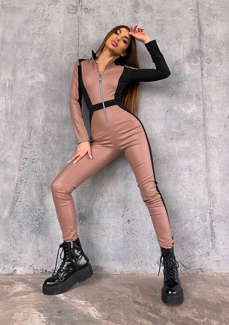 Комбінезон з еко-шкіри  | PUSHKA SHOP