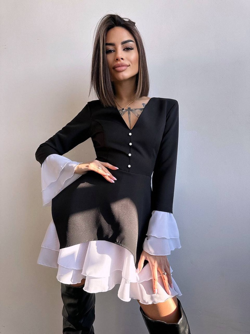 Сукня з воланами та ґудзиками  Сукня з воланами та ґудзиками  | PUSHKA SHOP