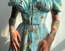 Сукня- міді  з квітковим принтом Сукня- міді  з квітковим принтом | PUSHKA SHOP