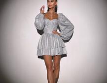 Сяюча корсетна сукня бюстьє з подвійною спідницею  | PUSHKA SHOP