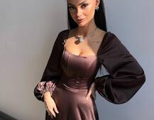 Елегантна сукня міді з корсетним верхом | PUSHKA SHOP