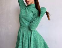 Трикотажна сукня міні із спідницею сонцем     Трикотажна сукня міні із спідницею сонцем     | PUSHKA SHOP