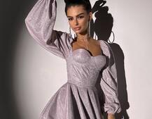 Сяюча корсетна сукня бюстьє з подвійною спідницею  | PUSHKA SHOP