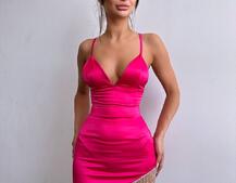 Комплект: топ з філіжанками + спідниця декорована бахромою зі страз  Комплект: топ з філіжанками + спідниця декорована бахромою зі страз  | PUSHKA SHOP