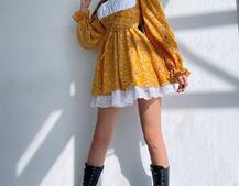 Квіткова сукня,декорована мереживом. Квіткова сукня,декорована мереживом. | PUSHKA SHOP