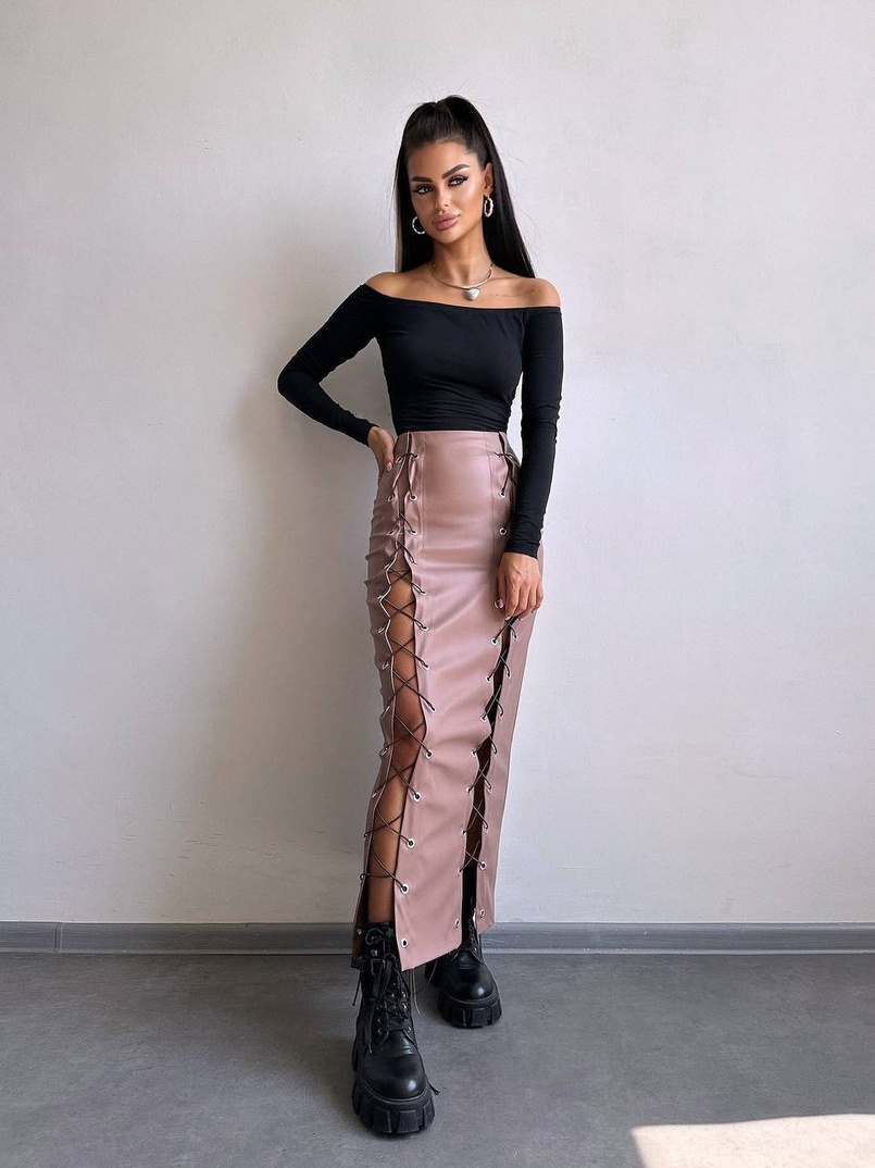 Комплект: топ + спідниця міді  Комплект: топ + спідниця міді  | PUSHKA SHOP