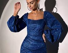 Сяючий комплект: корсет + спідниця міні з драпіруванням  | PUSHKA SHOP