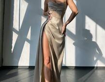 Комплект: корсет, декорований стразами + спідниця максі з драпіруванням  Комплект: корсет, декорований стразами + спідниця максі з драпіруванням  | PUSHKA SHOP