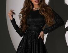 Блискуча сукня з відкритою  спинкою Блискуча сукня з відкритою  спинкою | PUSHKA SHOP