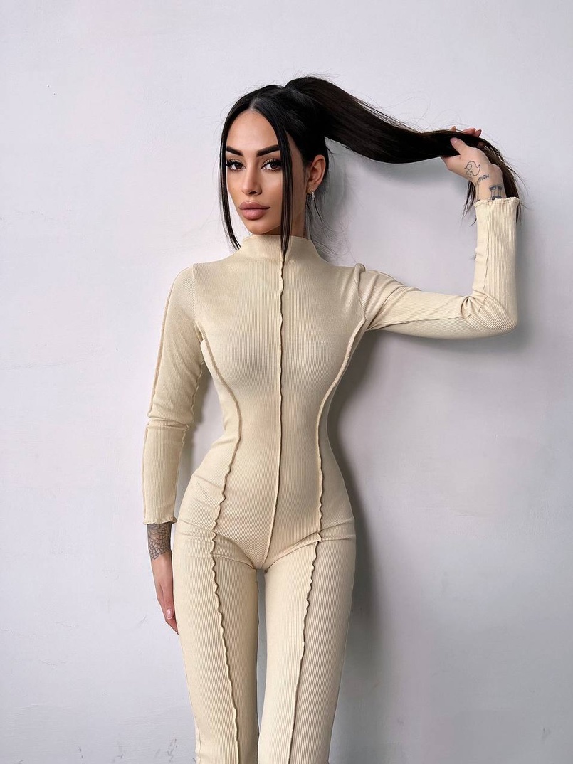 Трикотажний комбінезон у стилі «Печворк» Трикотажний комбінезон у стилі «Печворк» | PUSHKA SHOP