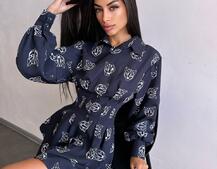 Приталена сорочка з принтом Приталена сорочка з принтом | PUSHKA SHOP