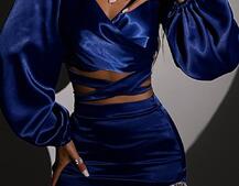 Атласний комплект, бахромою зі стразами  Ручна робота, прикраса пришита  | PUSHKA SHOP