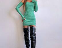 Трикотажна сукня міні з чашечками  Трикотажна сукня міні з чашечками  | PUSHKA SHOP