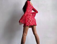 Мереживна сукня міні з чашечками    | PUSHKA SHOP