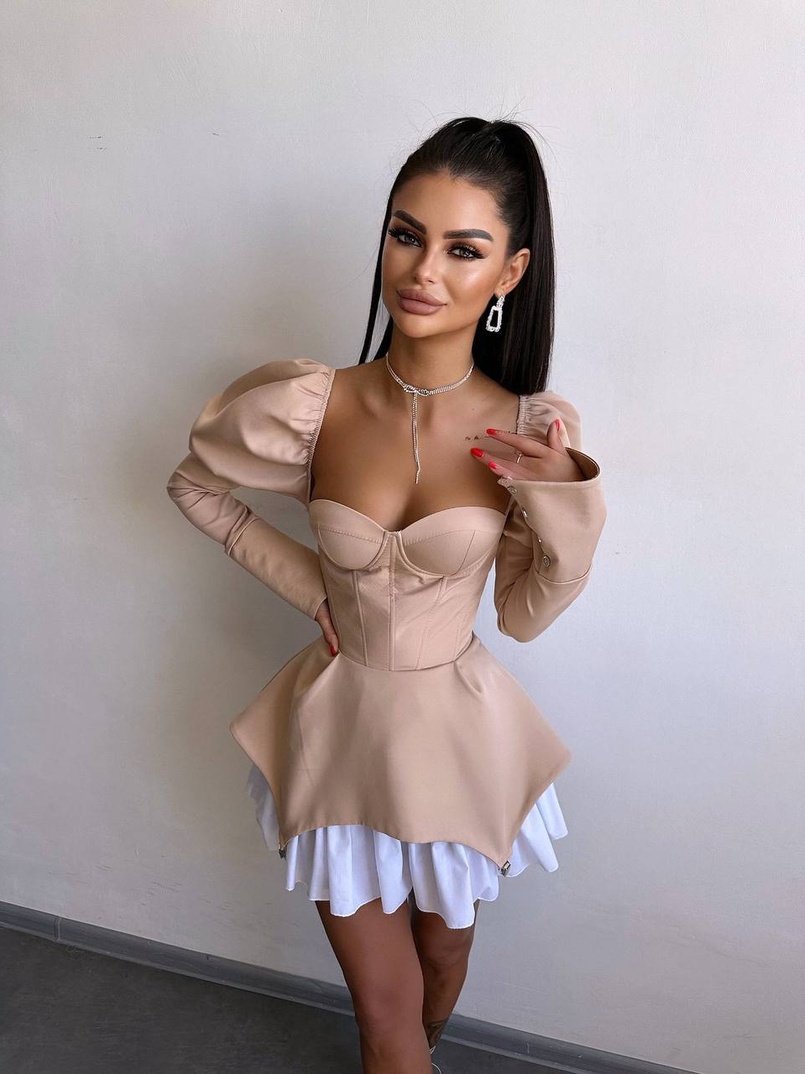 Сукня з чашечками та елементами корсету  Сукня з чашечками та елементами корсету  | PUSHKA SHOP