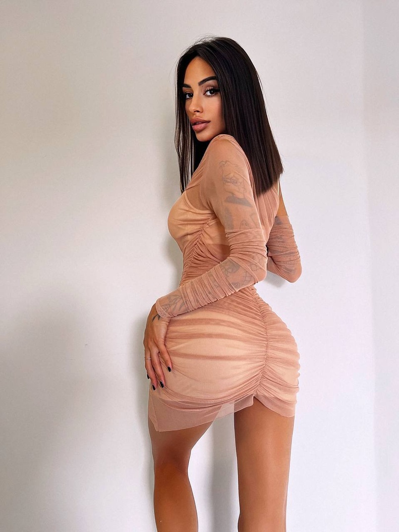 Міні сукня з драпіруванням   Міні сукня з драпіруванням   | PUSHKA SHOP