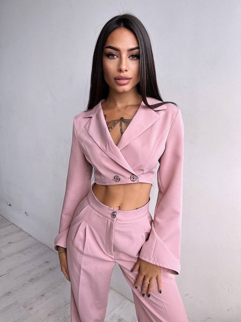 Брючный костюм с широкими штанами  Брючный костюм с широкими штанами  | PUSHKA SHOP