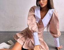 Котонова сукня з рюшами на гудзиках зі шнурівкою на спинці Котонова сукня з рюшами на гудзиках зі шнурівкою на спинці | PUSHKA SHOP