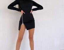 Сукня міні  зі змійкою | PUSHKA SHOP