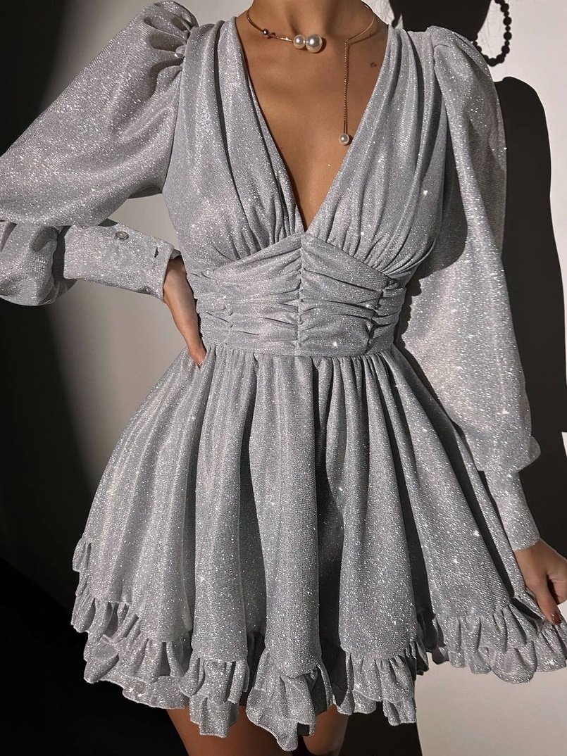 Сукня із пишною подвійною спідницею та драпіруванням  | PUSHKA SHOP